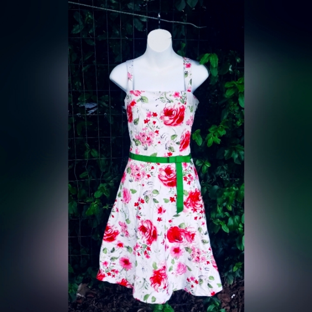 Flower designed smer dress